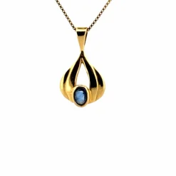 Pendentif or jaune et topaze