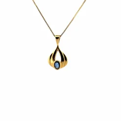 Pendentif or jaune et topaze