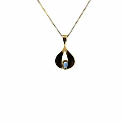 Pendentif or jaune et topaze