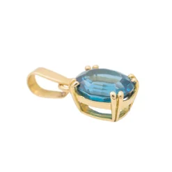 Pendentif Or jaune Indigolite