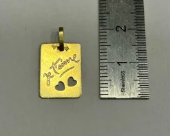 Pendentif or jaune je t'aime