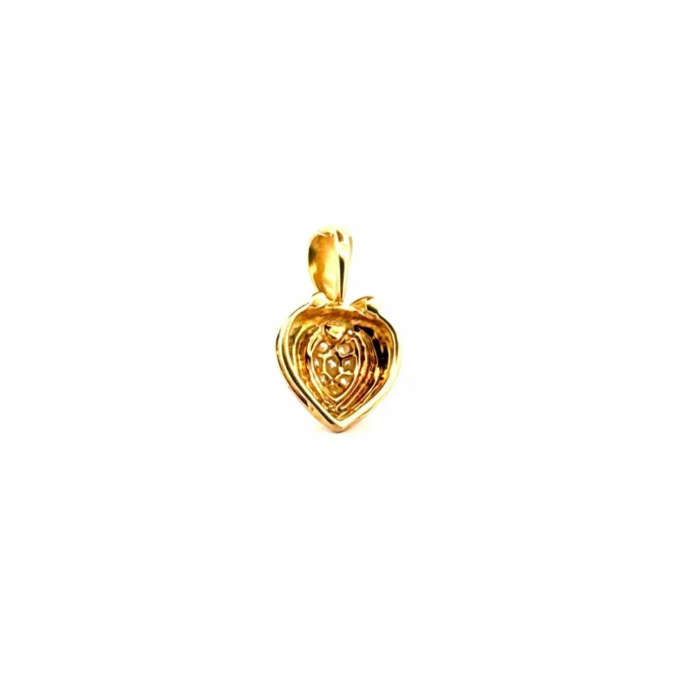 Pendentif Or Jaune 18k & Diamants