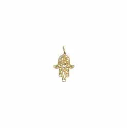 Pendentif or jaune main de Fatma
