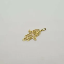 Pendentif or jaune main de Fatma