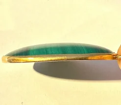 Pendentif Or jaune Malachite