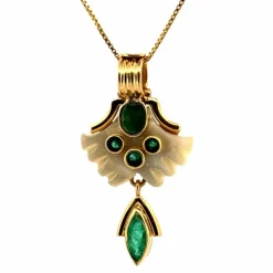 Pendentif Or jaune Émeraudes