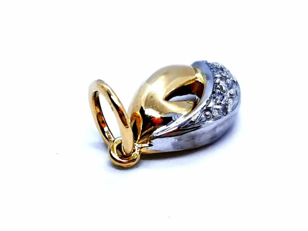 Pendentif Or jaune, Or blanc Diamant