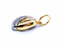 Pendentif Or jaune, Or blanc Diamant