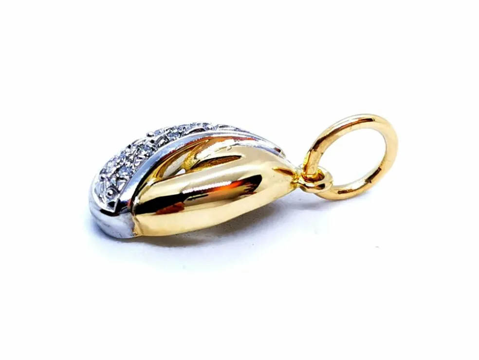 Pendentif Or jaune, Or blanc Diamant