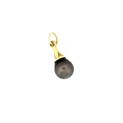 Pendentif or jaune perle