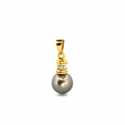 Pendentif Or Jaune, Perle & Diamants