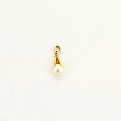 Pendentif or jaune perle de culture