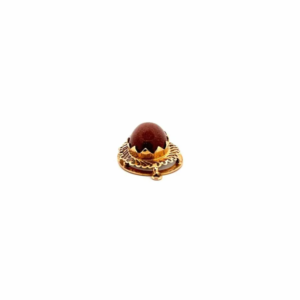 Pendentif or jaune pierre de soleil