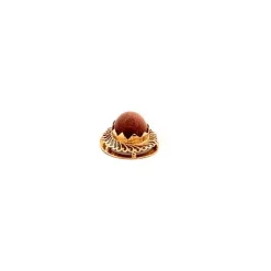 Pendentif or jaune pierre de soleil