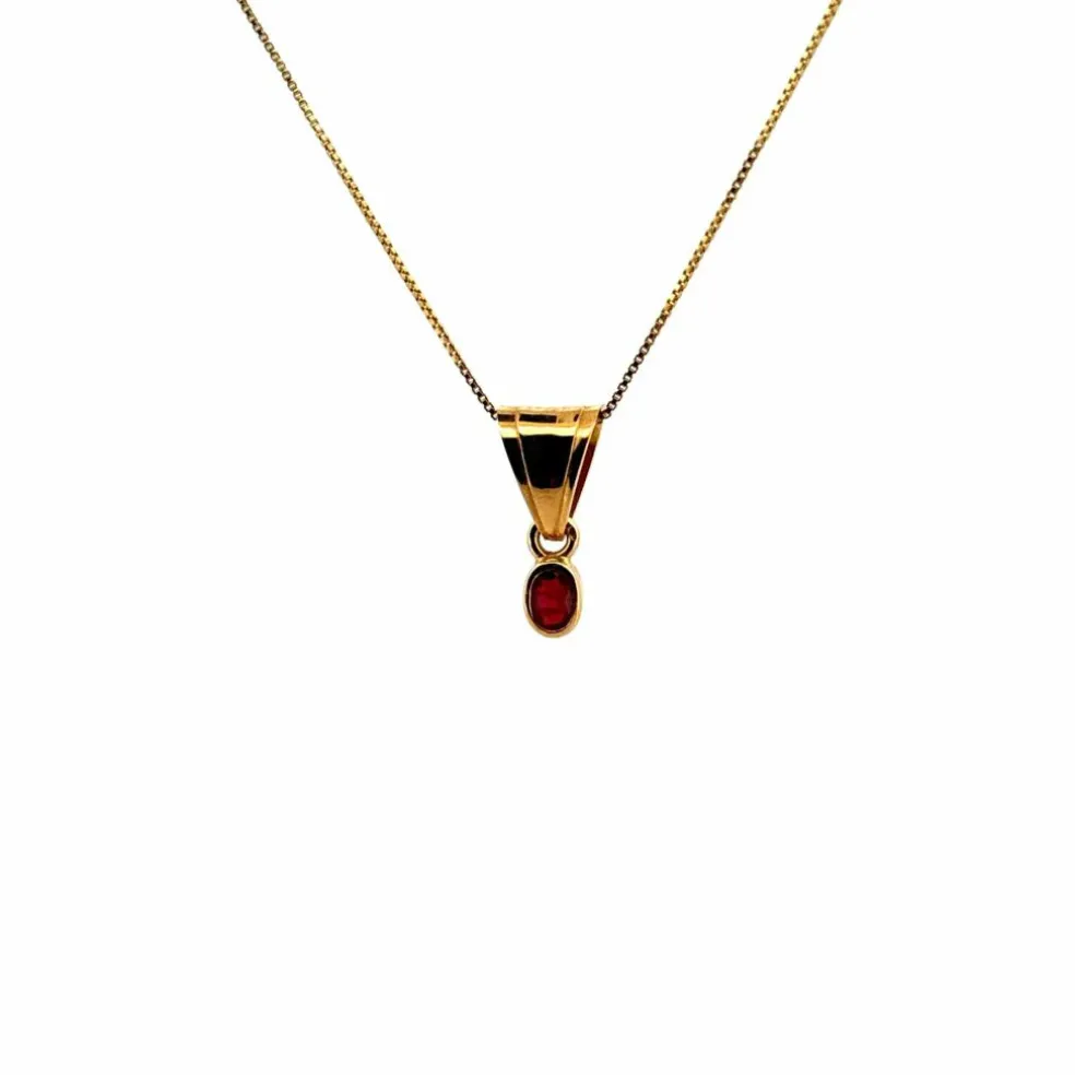 Pendentif or jaune rubis