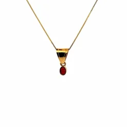 Pendentif or jaune rubis