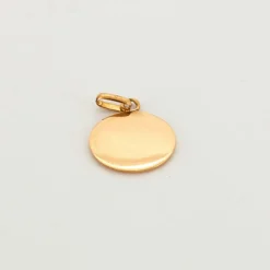 Pendentif or jaune rubis roses