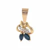 Pendentif Or Jaune saphir