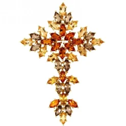 Pendentif or jaune saphirs jaunes