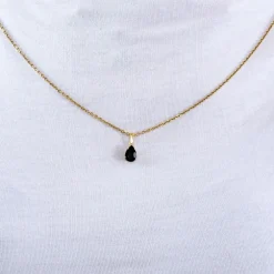 Pendentif or jaune saphir