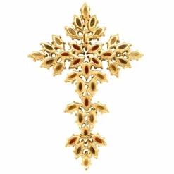 Pendentif or jaune saphirs jaunes