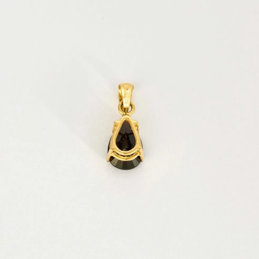 Pendentif or jaune saphir