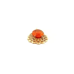 Pendentif Or Jaune Saphir Orange