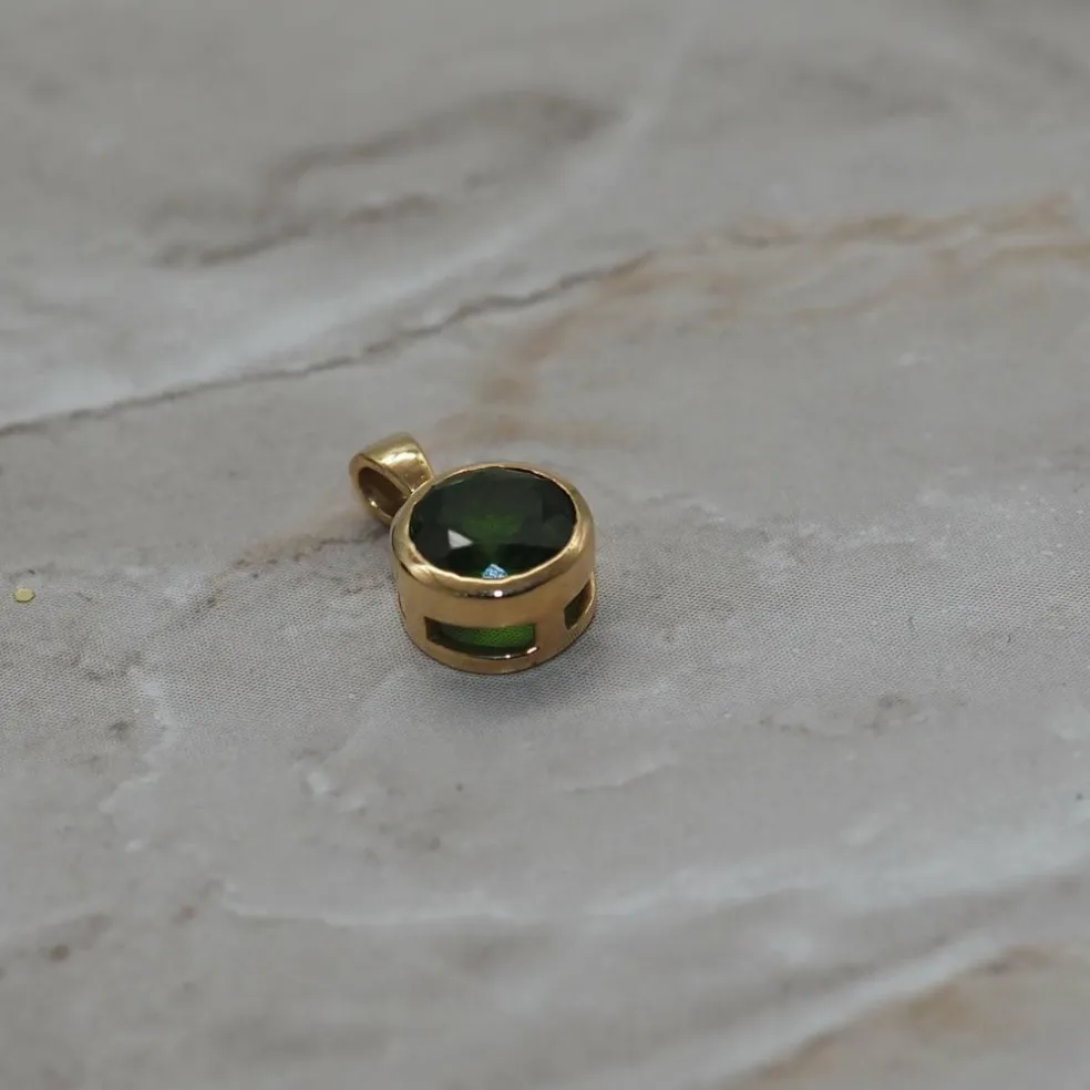 Pendentif or jaune tavorite