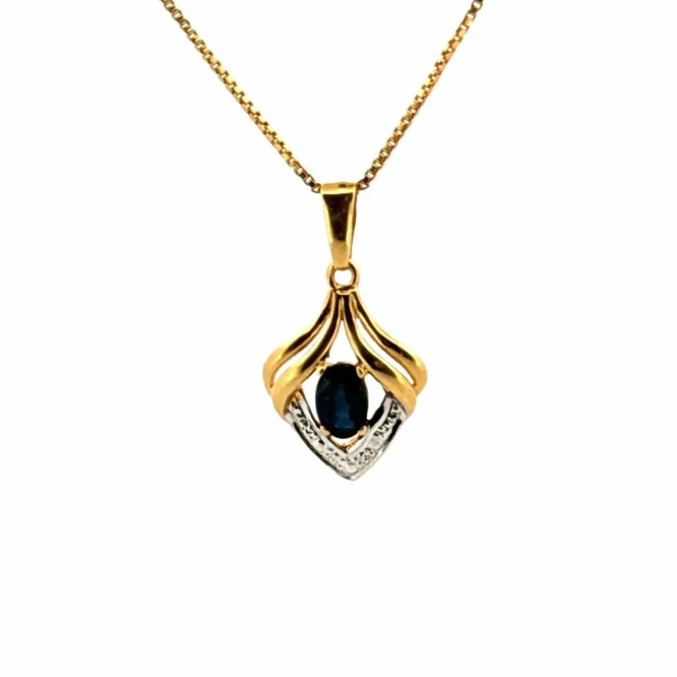 Pendentif Or Jaune Topaze