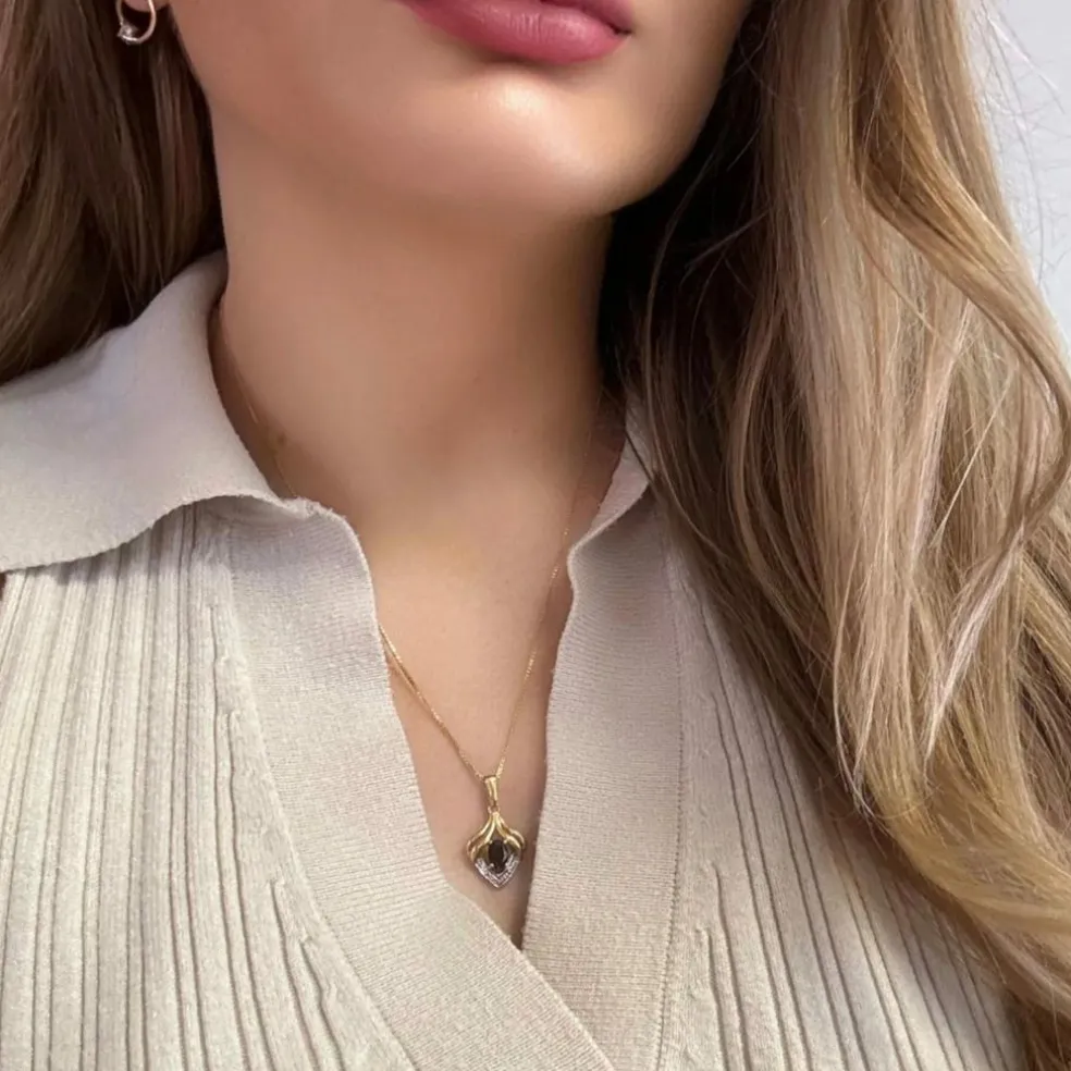 Pendentif Or Jaune Topaze