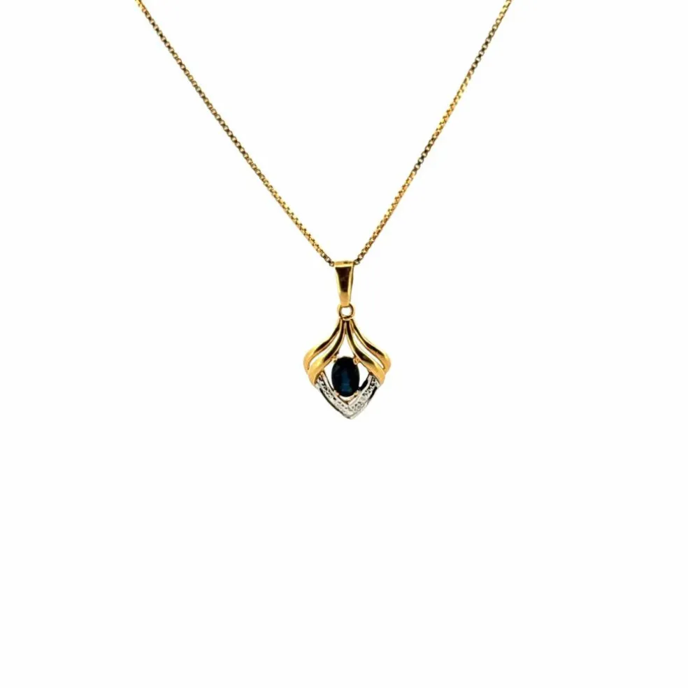 Pendentif Or Jaune Topaze