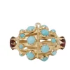 Pendentif Or jaune Turquoises