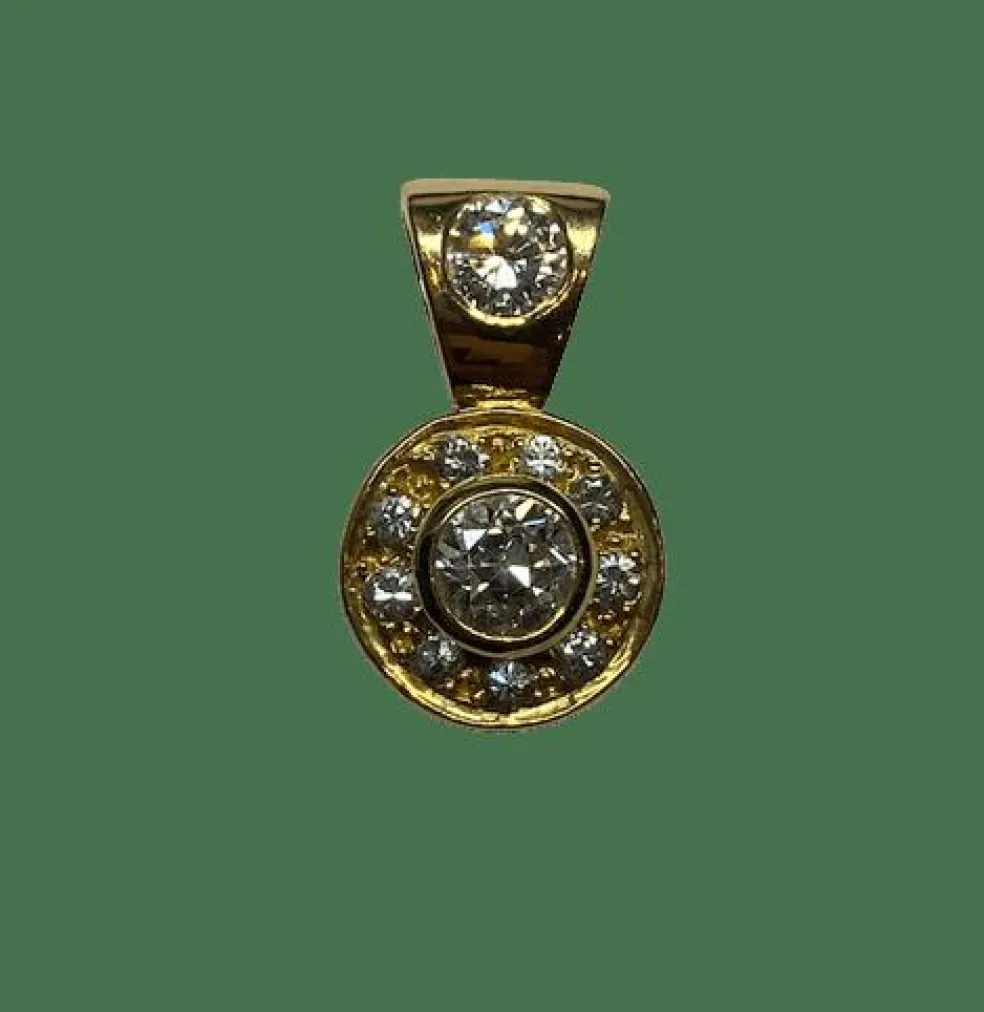 PENDENTIF OR 18K ET DIAMANTS