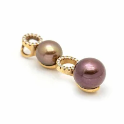 Pendentif Or rose Diamants Perles
