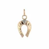 Pendentif or rose fer à cheval