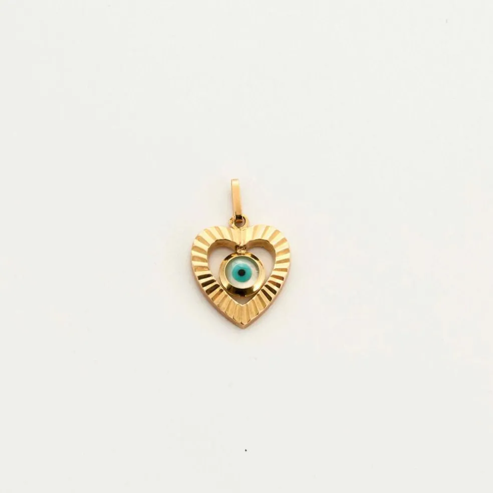 Pendentif or rose oeuil