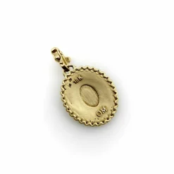 Pendentif Orly Marcel Lakshmi en or jaune avec halo de diamants