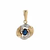 Pendentif ors jaune et blanc saphir