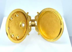 Pendentif ouvrant porte photo or jaune et 6 diamants