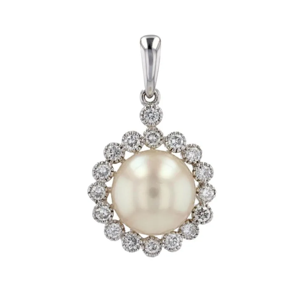 Pendentif perle Akoya et ses diamants