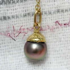 Pendentif perle de Tahiti et or jaune
