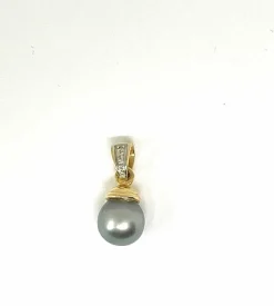 Pendentif perle de Tahiti et diamants