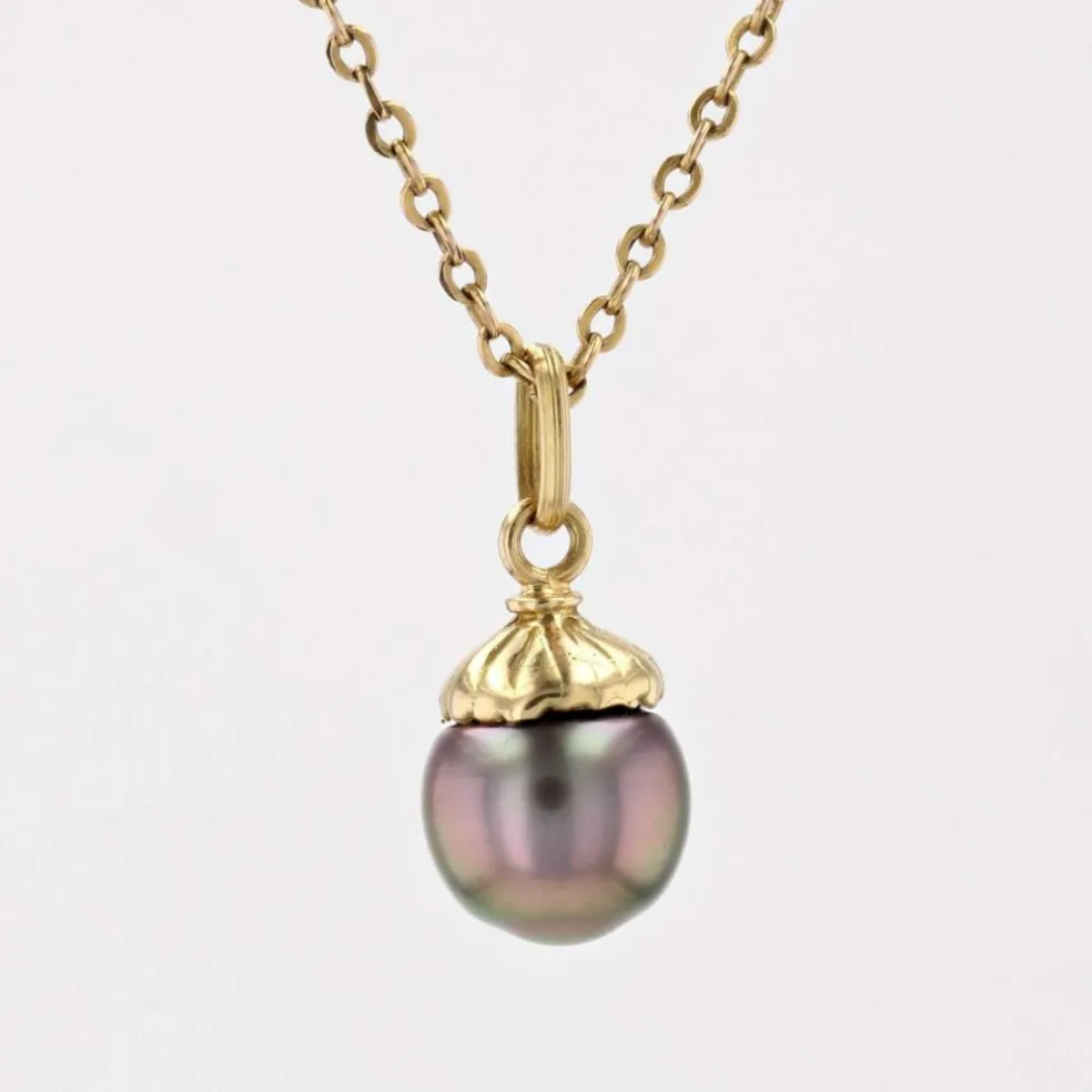 Pendentif perle de Tahiti et or jaune