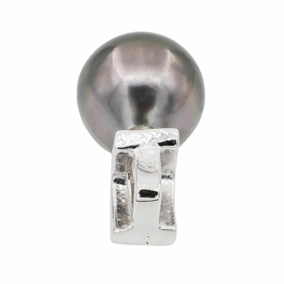 Pendentif Perle de Tahiti Or blanc Diamant