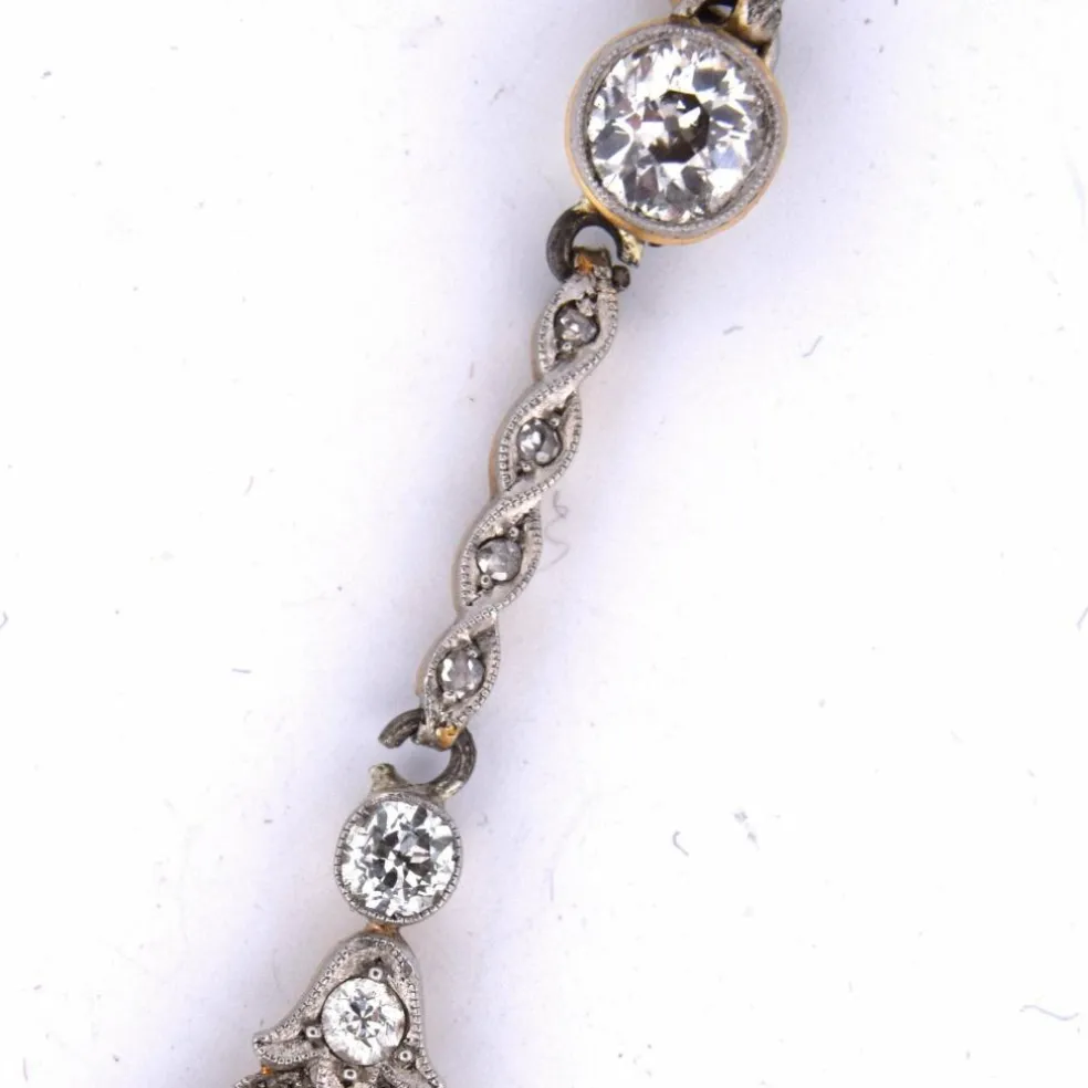 Pendentif perle et diamant antique