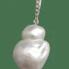 Pendentif perle mers du Sud, bélière or blanc et diamants