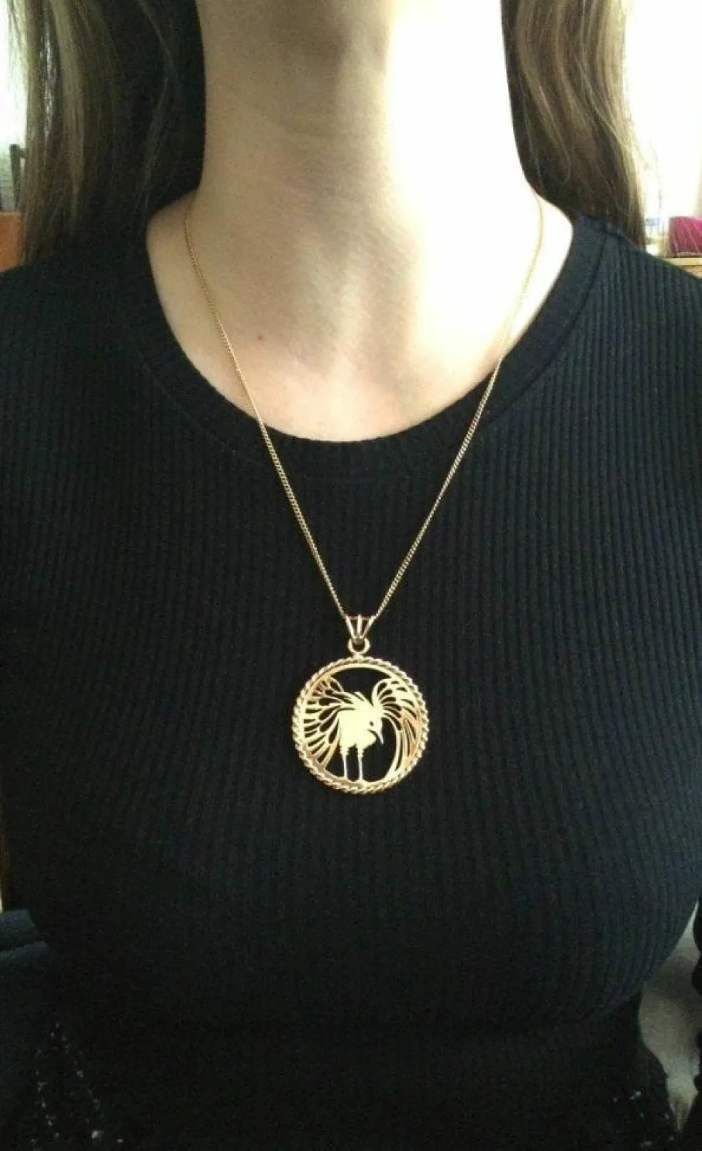 Pendentif Phénix Or Rose