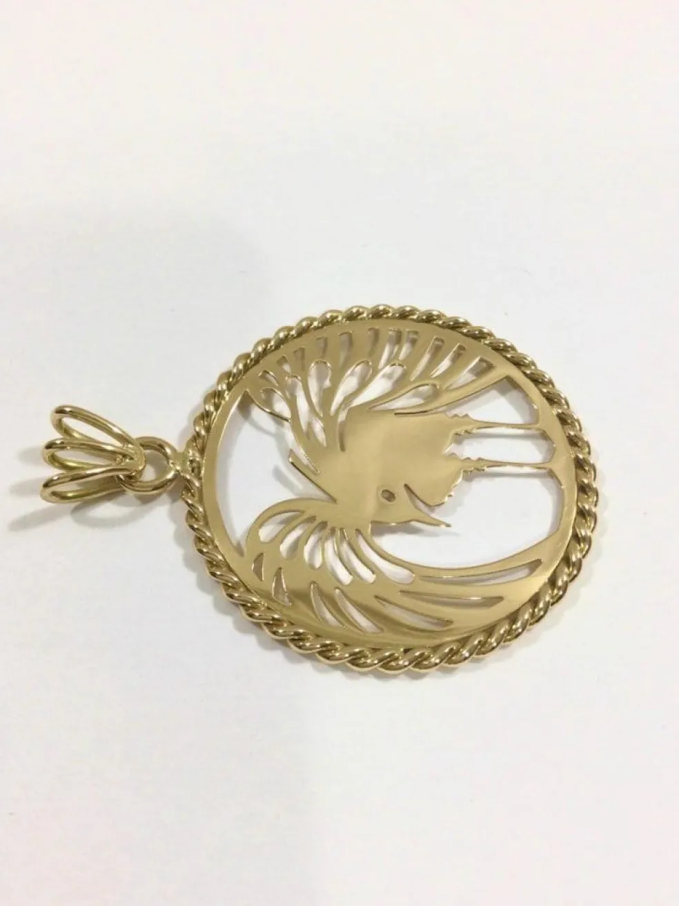 Pendentif Phénix Or Rose