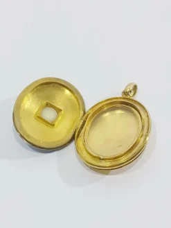 Pendentif Photo Or Et émail