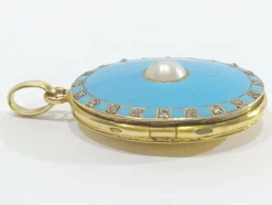 Pendentif Photo Or Et émail